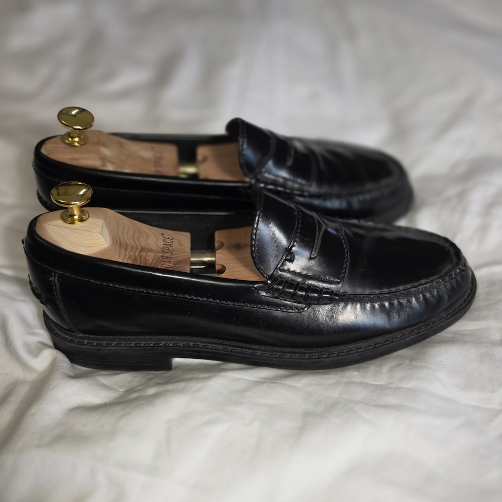 Cole Haan Black Leather Penny Loafers - Picture 2 of 7
